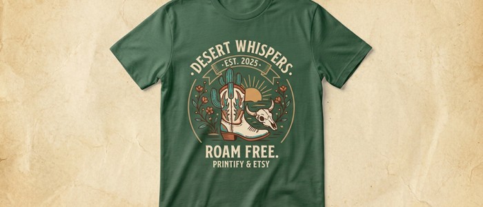 Western t-shirt design trends 2025 for Etsy and Printify POD stores