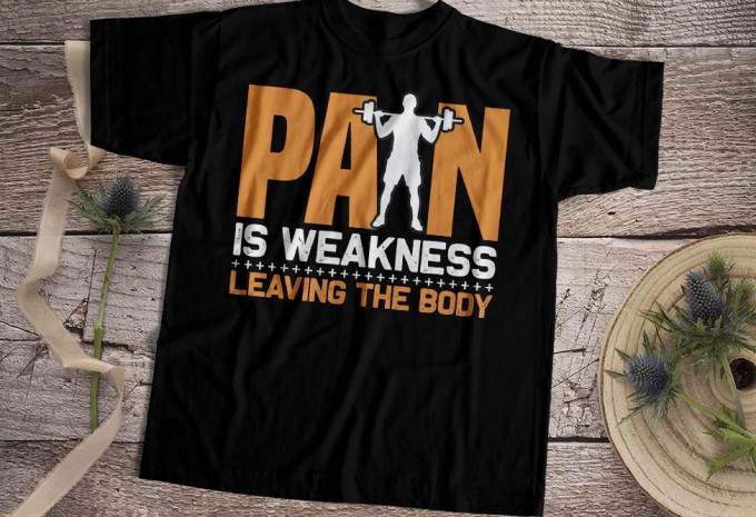 Gym T-shirt Design Bundle