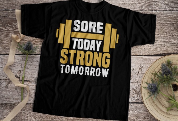 Gym T-shirt Design Bundle