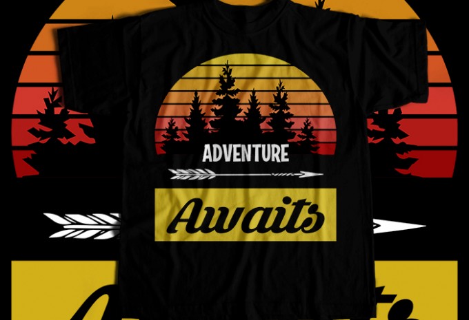 Hiking T-shirt Design Bundle
