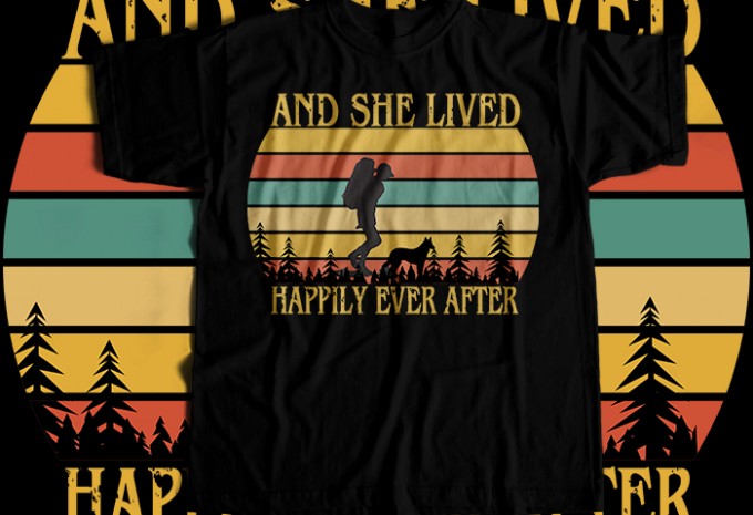 Hiking T-shirt Design Bundle