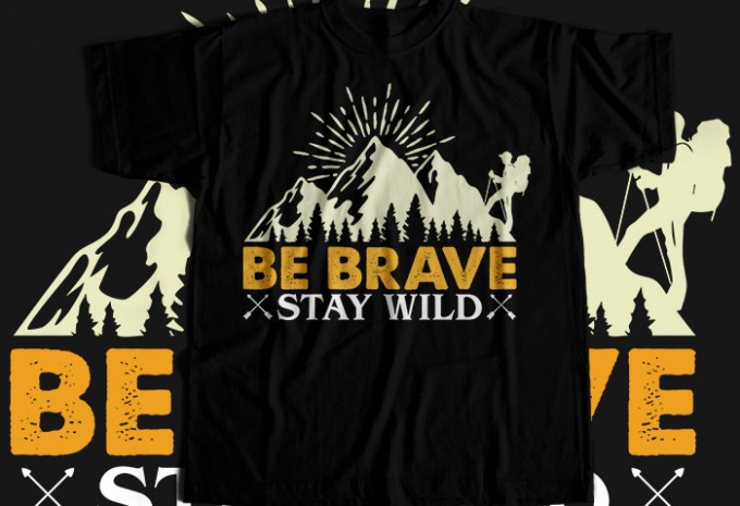 Hiking T-shirt Design Bundle