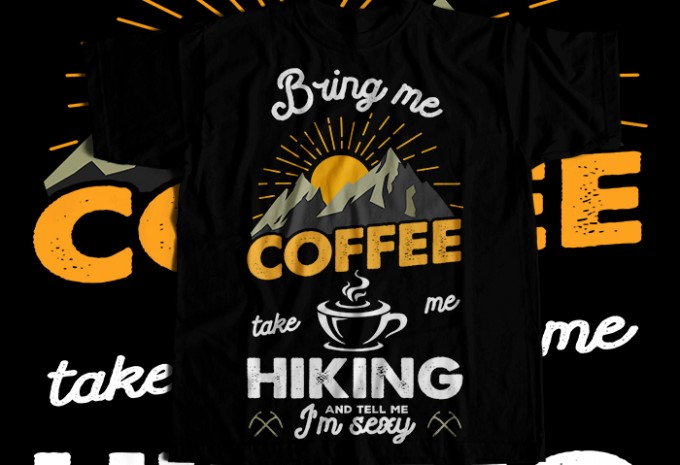 Hiking T-shirt Design Bundle