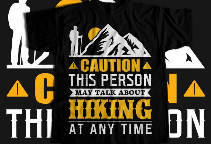 Hiking T-shirt Design Bundle