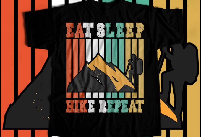 Hiking T-shirt Design Bundle