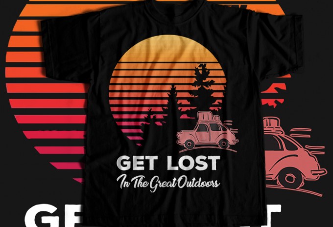 Hiking T-shirt Design Bundle