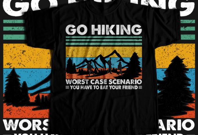 Hiking T-shirt Design Bundle