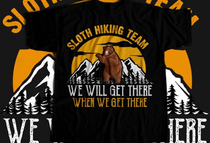 Hiking T-shirt Design Bundle
