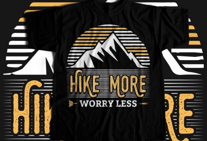 Hiking T-shirt Design Bundle