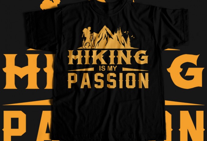 Hiking T-shirt Design Bundle