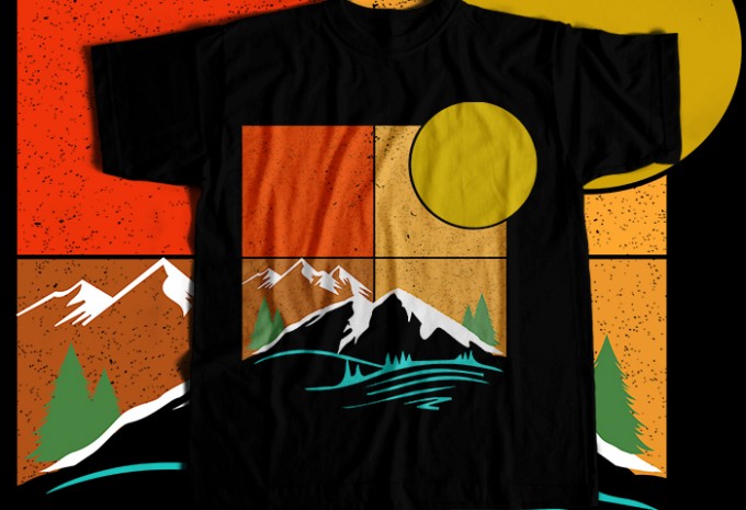 Hiking T-shirt Design Bundle