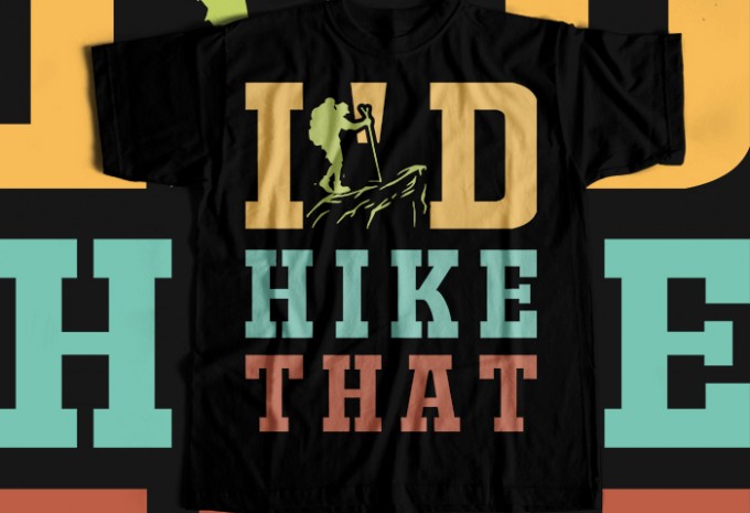 Hiking T-shirt Design Bundle