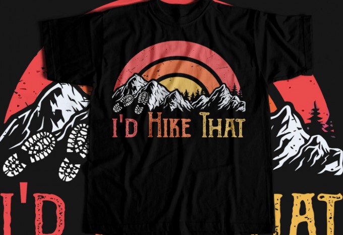 Hiking T-shirt Design Bundle