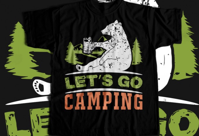 Hiking T-shirt Design Bundle