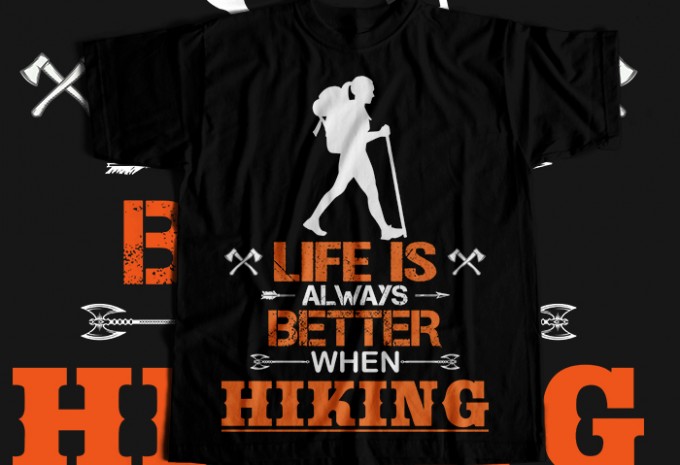 Hiking T-shirt Design Bundle