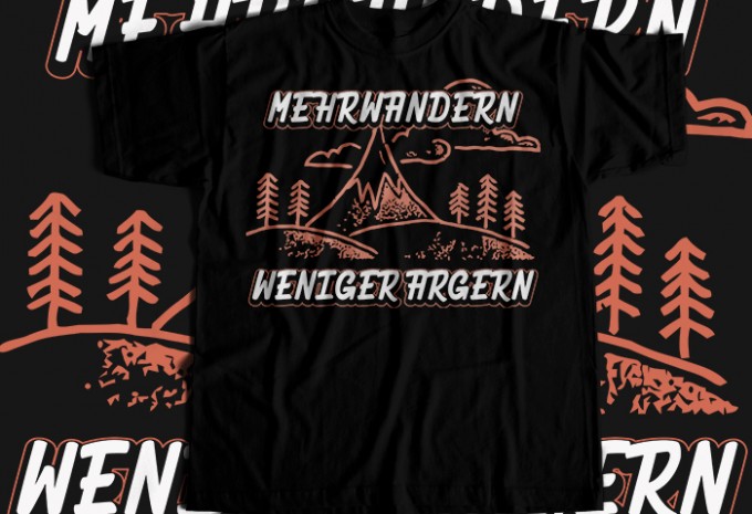 Hiking T-shirt Design Bundle