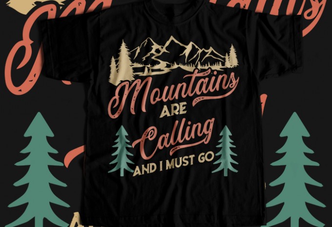 Hiking T-shirt Design Bundle