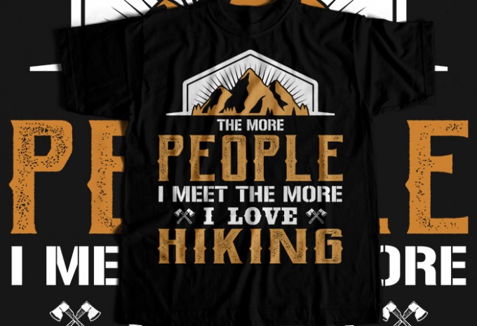Hiking T-shirt Design Bundle