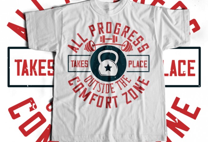 Gym T-shirt Design Bundle