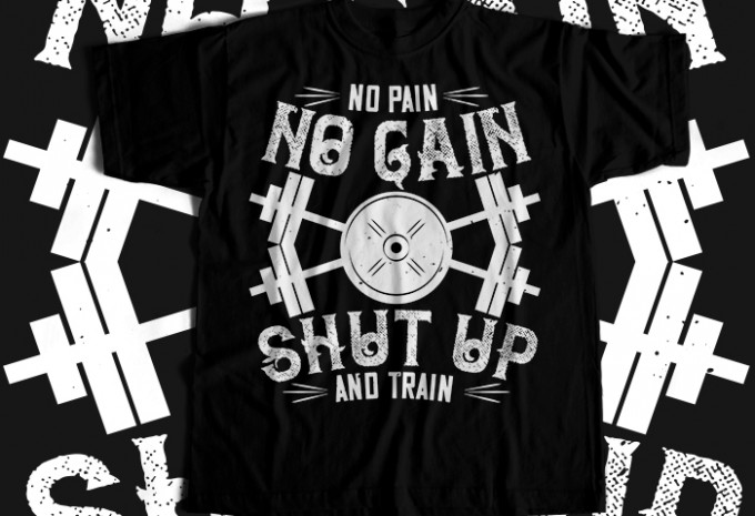Gym T-shirt Design Bundle