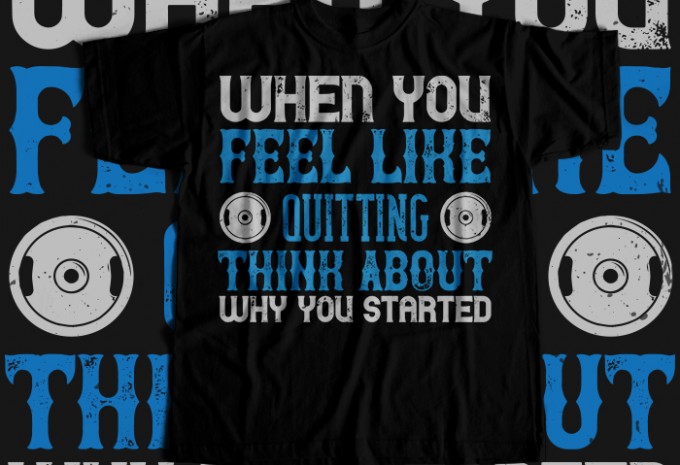 Gym T-shirt Design Bundle