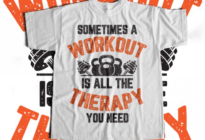 Gym T-shirt Design Bundle design preview 10