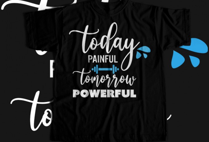 Gym T-shirt Design Bundle design preview 17