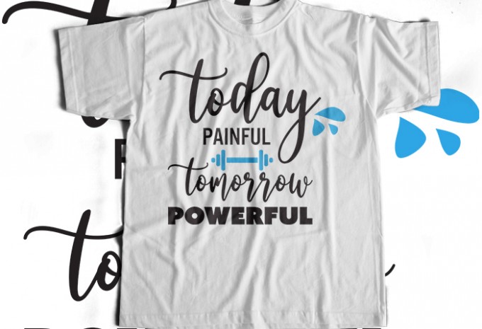 Gym T-shirt Design Bundle design preview 18