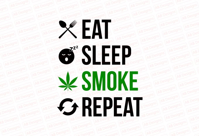 Eat Sleep Smoke Repeat T-shirt Design