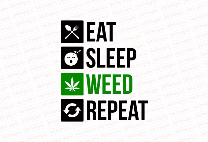 Eat Sleep Weed Repeat T-shirt Design