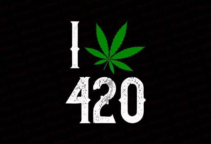 I Love 420 T-shirt Design