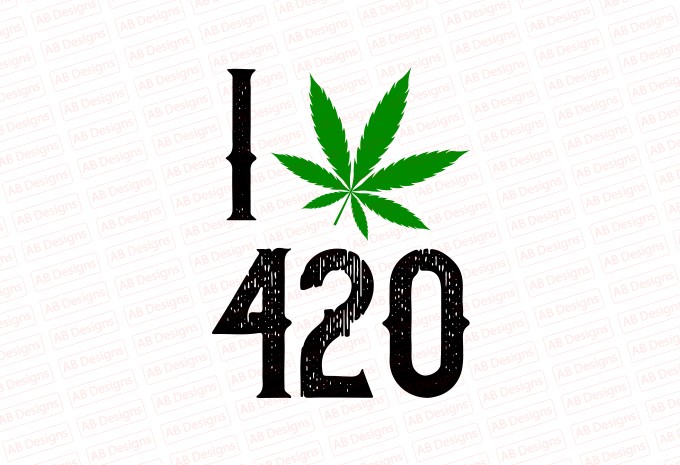 I Love 420 T-shirt Design