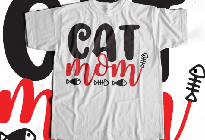 Cat Mom T-shirt Design