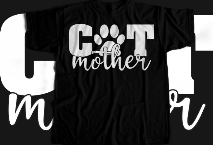 Cat Mother T-shirt Design
