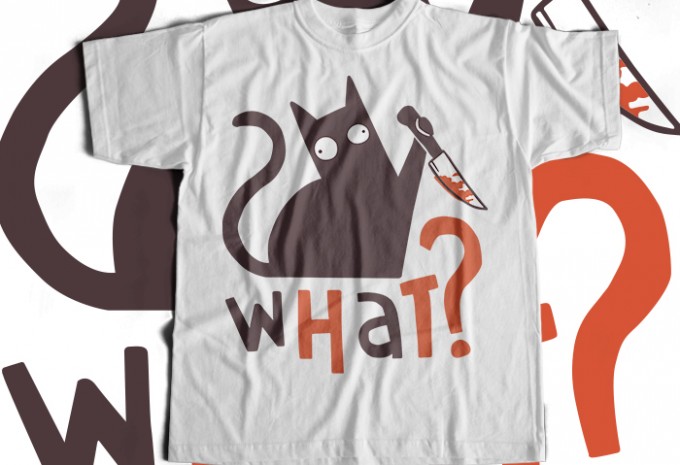 What Cat T-shirt Design