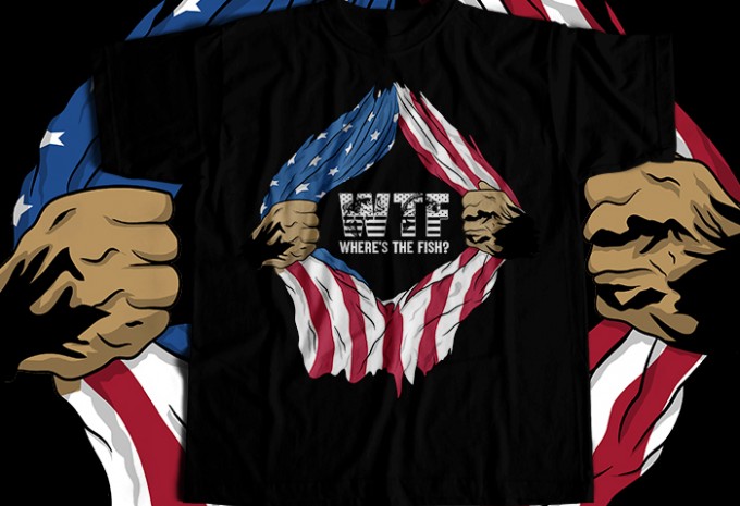 WTF where the fish T-shirt Design