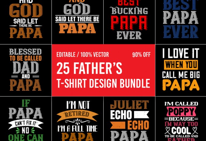 Father T-shirt Design Bundle