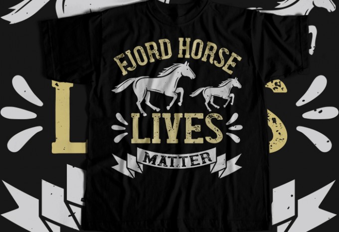 Fjord horse lives matter T-shirt Design