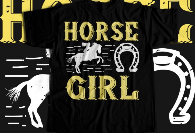 Horse girl T-shirt Design