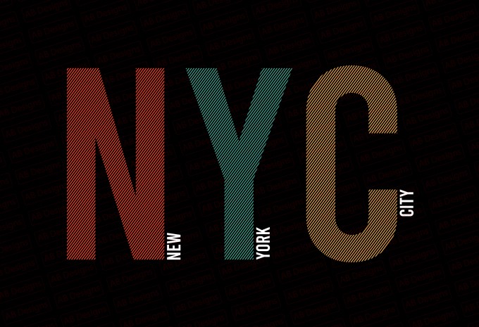 NYC, New york city USA T-Shirt Design