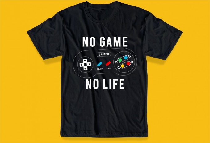 20 GAMER T SHIRT DESIGN BUNDLE