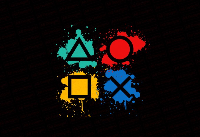 Gaming playstations, gaming buttons T-Shirt Design