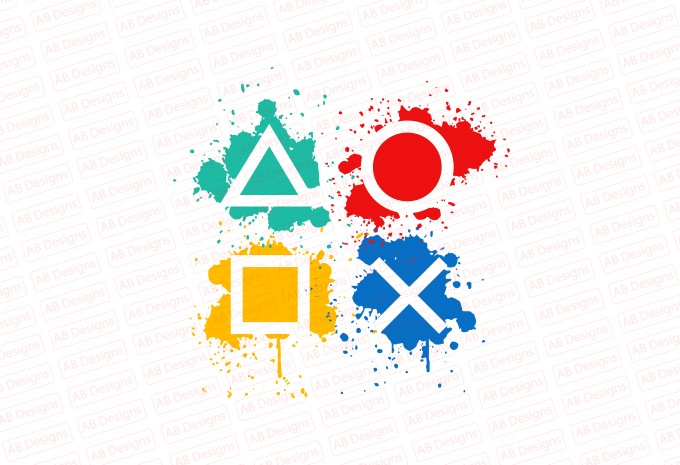 Gaming playstations, gaming buttons T-Shirt Design