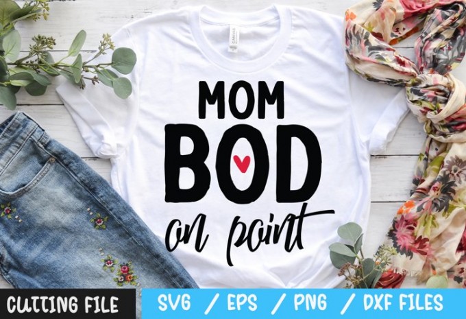 Mom bod on point SVG