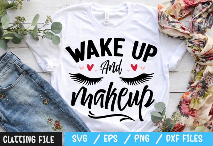 Wake up and makeup svg