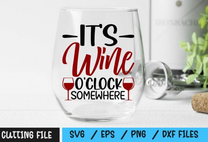 Its Wine OClock Somewhere SVG