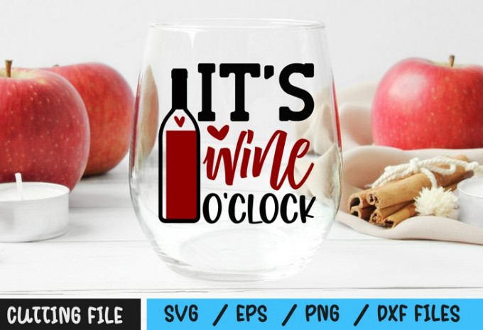 It's wine oclock SVG