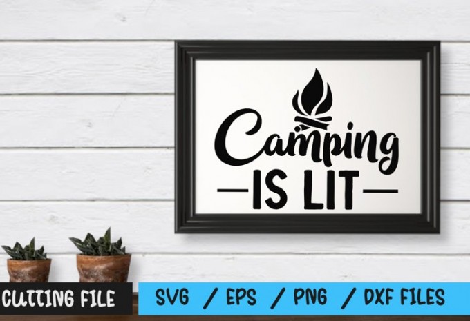 Camping is lit SVG