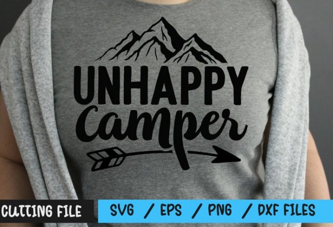 Unhappy camper svg