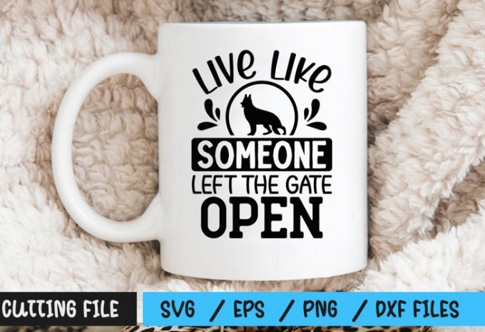 Live like someone left the gate open SVG